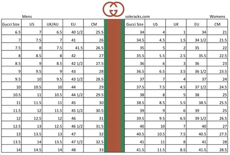 Gucci size chart